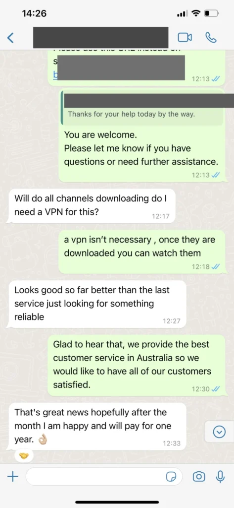 StreamQ IPTV Quick Setup WhatsApp Help Screenshot 3